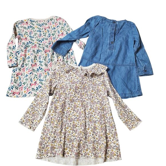 Infant Toddler Girl 18m 6 Piece Sweatshirt & Dress Fall Winter Clothing Bundle - Picture 5 of 11